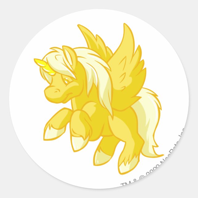 Adesivo Redondo Uni Dourado (Frente)