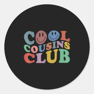 Adesivo Redondo Uni Legal Cousins Club, Engraçado Cousin Crew Boys