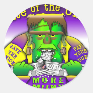 Adesivo Redondo União Frankenstein