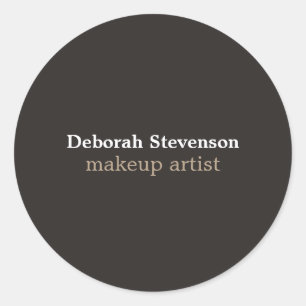 Adesivo Redondo Único Moderno Minimalista Cinza Personalizado