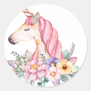 Adesivo Redondo Unicorn capuz de caminhoneiro relógio de botão