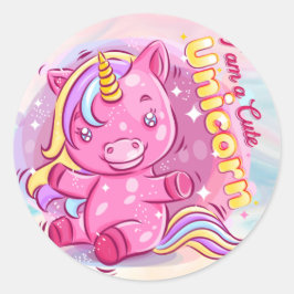 Adesivo Redondo Unicorn Classic Round Sticker
