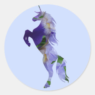 Adesivo Redondo Unicorn Classic Round Sticker, brilhante