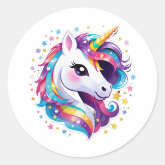 Adesivo Redondo Unicorn Dream Sticker