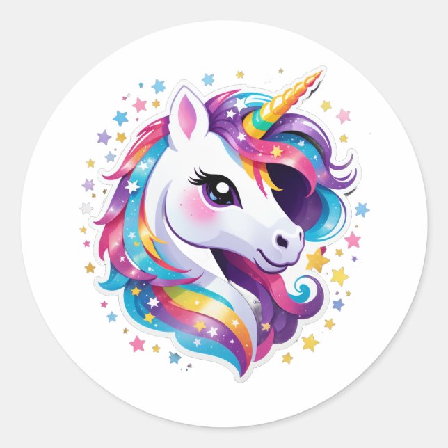 Adesivo Redondo Unicorn Dream Sticker (Frente)