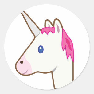 Adesivo Redondo Unicorn emoji