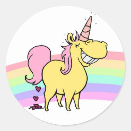 Adesivo Redondo unicorn round sticker