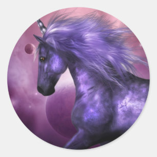 Adesivo Redondo Unicorn Sticker