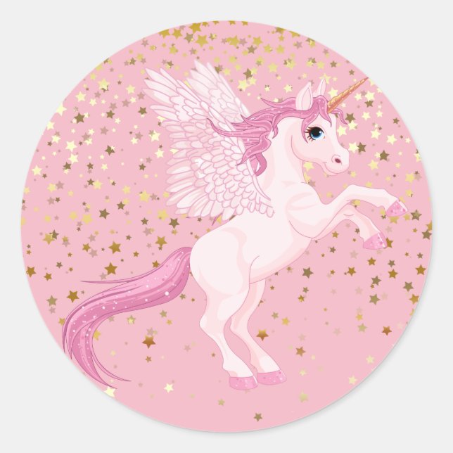 Adesivo Redondo Unicorn Stickers (Frente)