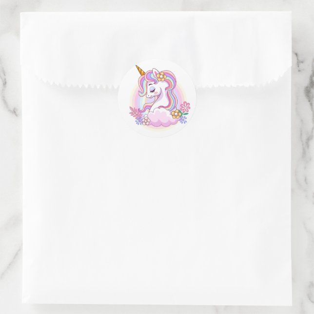 Adesivo Redondo Unicorn Stickers (Bolsa)
