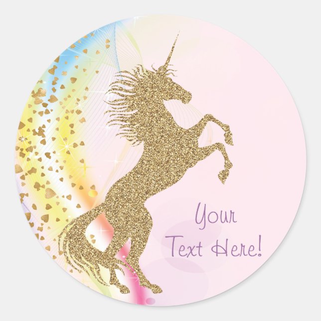 Adesivo Redondo Unicorn Stickers (Frente)
