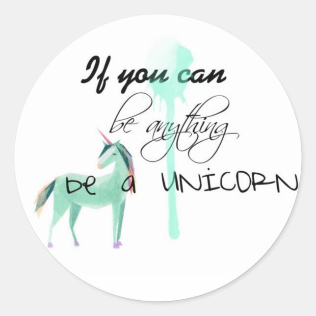 Adesivo Redondo Unicorn Stickers (Frente)
