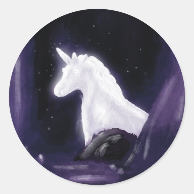 Adesivo Redondo Unicorn Stickers (Frente)