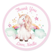 Unicórnio e Arco-íris Obrigado pelo seu favor