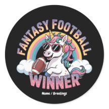 Unicórnio Engraçado Campeão de Futebol Fantástico