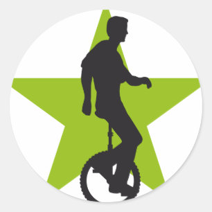 Adesivo Redondo unicycle