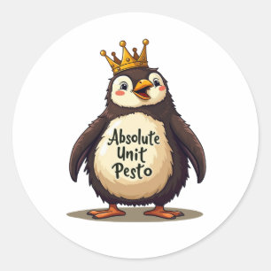 Adesivo Redondo Unidade Absoluta Pesto - O Rei Pinguim