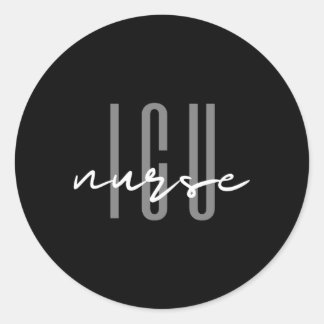 Adesivo Redondo Unidade De Cuidados Intensivos De Enfermeiros Icu