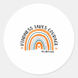 Adesivo Redondo unidade dia cor de laranja a bondade leva o fim da