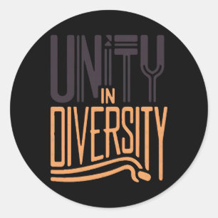 Adesivo Redondo Unidade Na Diversidade 1