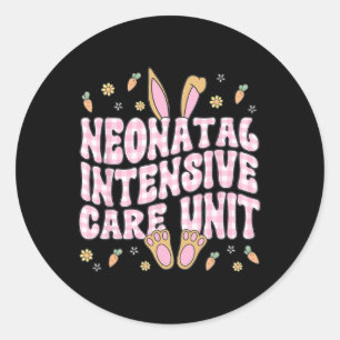 Adesivo Redondo Unidade Neonatal De Cuidados Intensivos Bunny Nicu