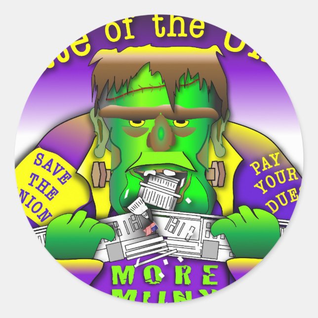 Adesivo Redondo Union Frankenstein (Frente)