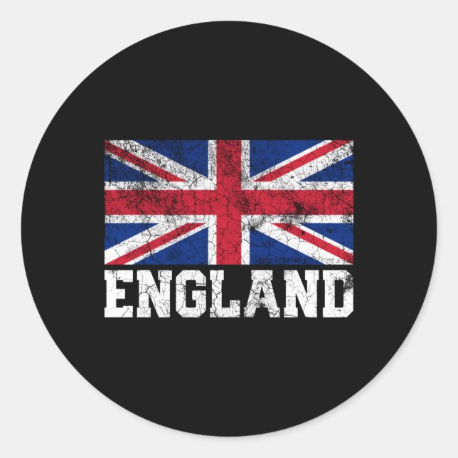 Adesivo Redondo Union Jack Flag Uk England Reino Unido Roots (Frente)