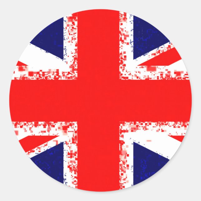 Adesivo Redondo Union jack london flag uk (Frente)