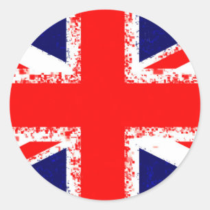 Adesivo Redondo Union jack london flag uk