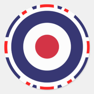 Adesivo Redondo Union Jack Mods England Target