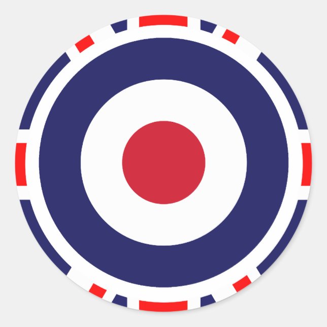 Adesivo Redondo Union Jack Mods England Target (Frente)