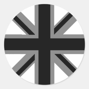 Adesivo Redondo Union Jack preto