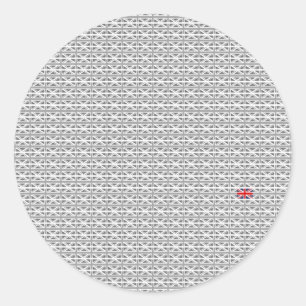 Adesivo Redondo Union Jack - Reino Unido