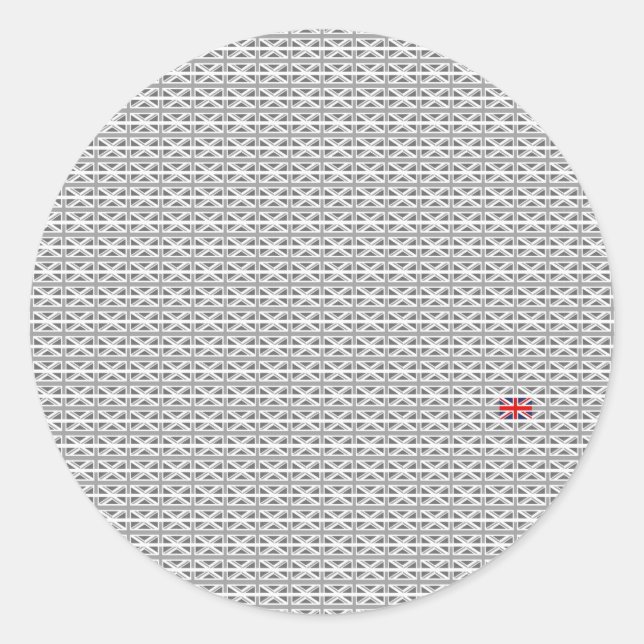 Adesivo Redondo Union Jack - Reino Unido (Frente)