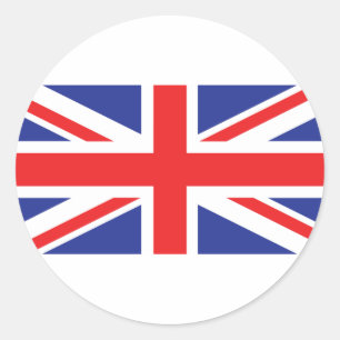 Adesivo Redondo Union Jack UK Flag