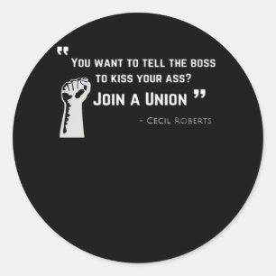 Adesivo Redondo Union Strong - Union Worker Trend Labour Day