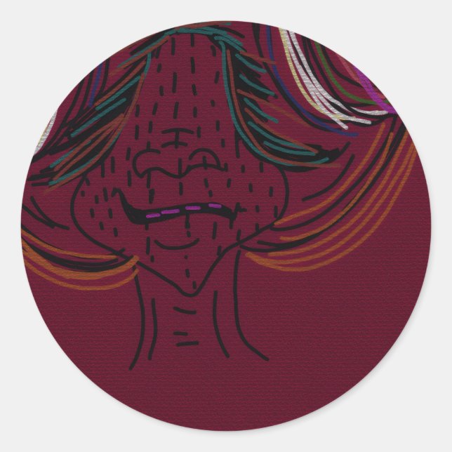 Adesivo Redondo Unique Original Animation Stickers (Frente)