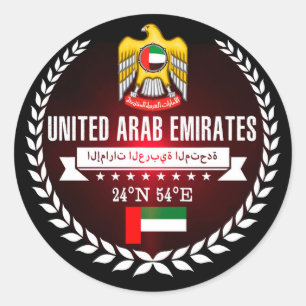 Adesivo Redondo United Arab Emirates