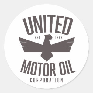 Adesivo Redondo United Motor Oil Corporation,