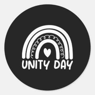 Adesivo Redondo Unity Day Stop Bullying Bondade S Orange Unity