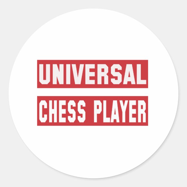 Adesivo Redondo Universal Chess player. (Frente)