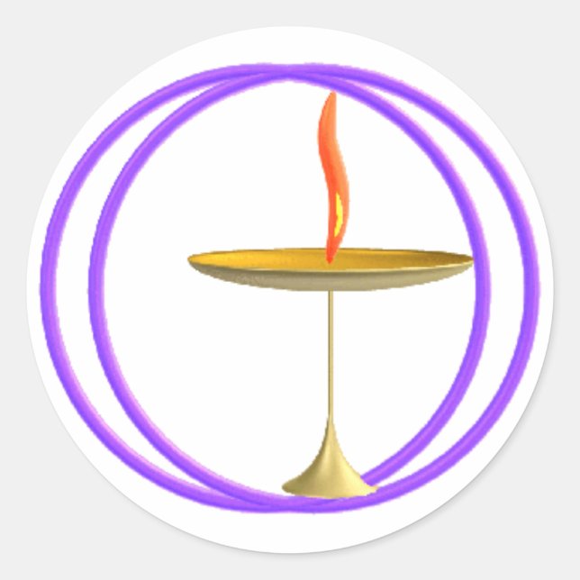 Adesivo Redondo Universalista Unitário (Frente)