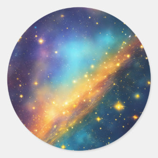 Adesivo Redondo "Universe Unleash: Galaxy Sticker Collection"