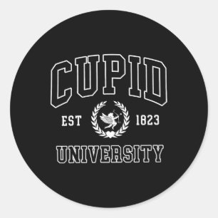 Adesivo Redondo Universidade Cupid Est 1823 Cute Dia de os namorad