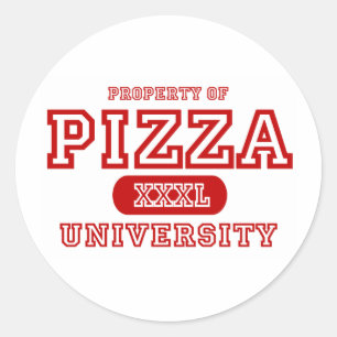 Adesivo Redondo Universidade da pizza