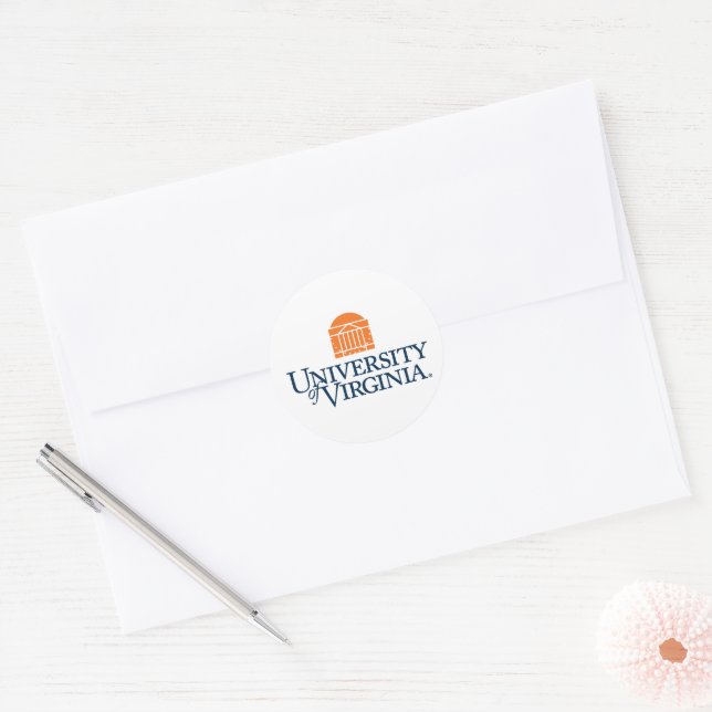 Adesivo Redondo Universidade da Virgínia (Envelope)