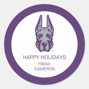 Adesivo Redondo Universidade de Albany Great Dane Mascot Head