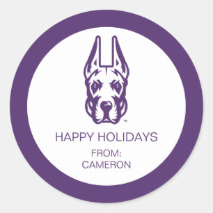 Adesivo Redondo Universidade de Albany Great Dane Mascot Head