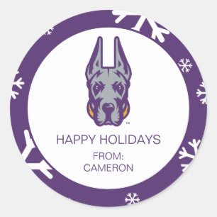 Adesivo Redondo Universidade de Albany Great Dane Mascot Head