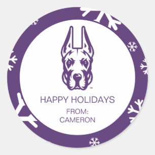 Adesivo Redondo Universidade de Albany Great Dane Mascot Head